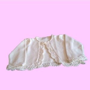 Gymboree Girl Ivory Long Sleeve Cardigan Sweater Size 18-24 M